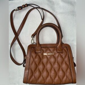 Vera Bradley Natalie Quilted Leather purse in Cognac